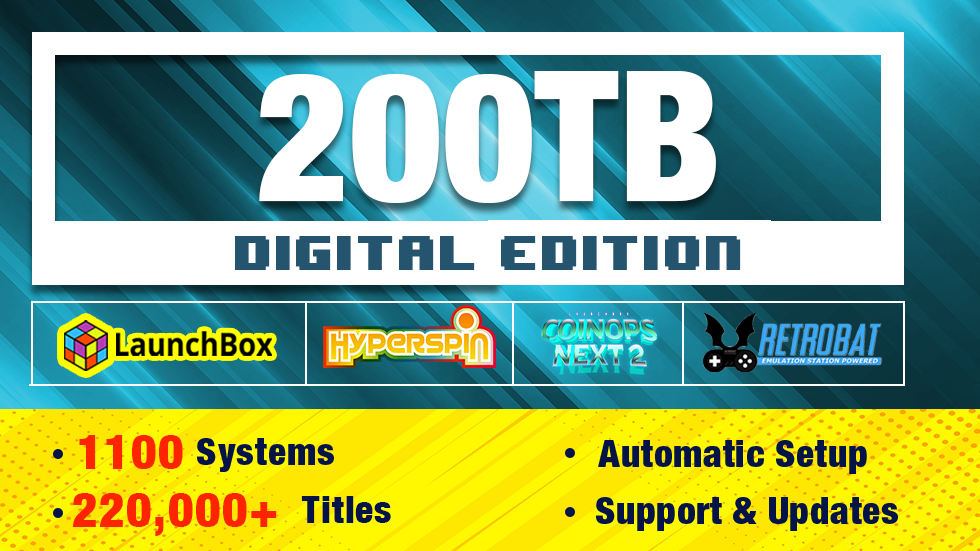 VIP retro gaming subscription with 200TB digital edition including 1100 systems and 220000 titles